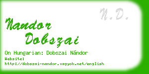 nandor dobszai business card